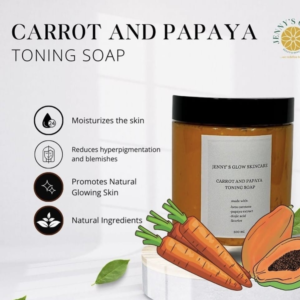 JennysGlow - Carrot and Papaya Toning Soap (500ml) - Image 2