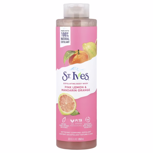 St. Ives - Exfoliating Body Wash, Pink Lemon & Mandarin Orange, 22 fl oz (650 ml)