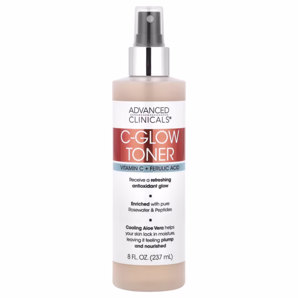 Advanced Clinicals - C-Glow Toner, Vitamin C + Ferulic Acid, 8 fl oz (237 ml)