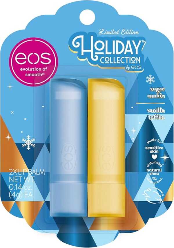 Eos - Duo Holiday sugar cookie & Vanilla Toffee Duo Lip Balm (4g)