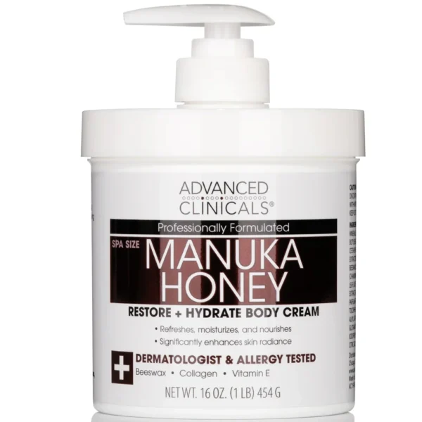 Advanced Clinicals - Manuka Honey Cream, 1 lbs (16 oz)