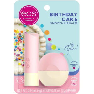 eos - Birthday Cake Lip Balm ( duo sphere+ Stick)