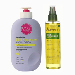 eos - Vanilla Body Lotion & Aveeno Daily Moisturising Body Oil